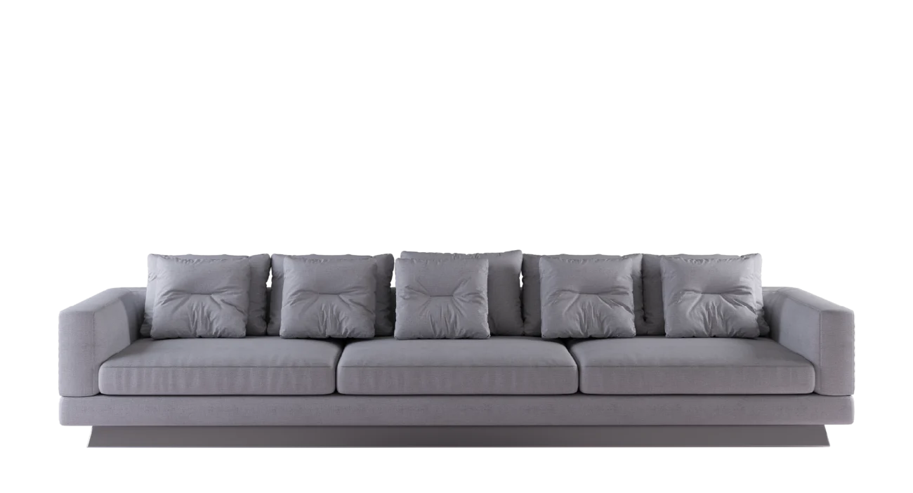 Britten Sofa – Stylish gray sectional sofa with plush cushions and modern minimalist design.