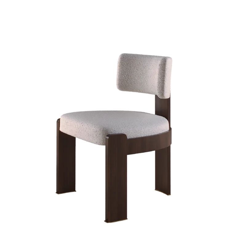 Byrd Dining Chair with comfortable upholstery and rich wooden frame, modern design.