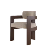 Byrd Dining Chair with comfortable upholstery and rich wooden frame, modern design.