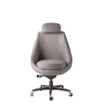 Luxury ergonomic office chair with quilted upholstery front view